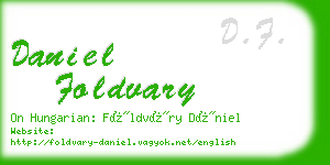 daniel foldvary business card